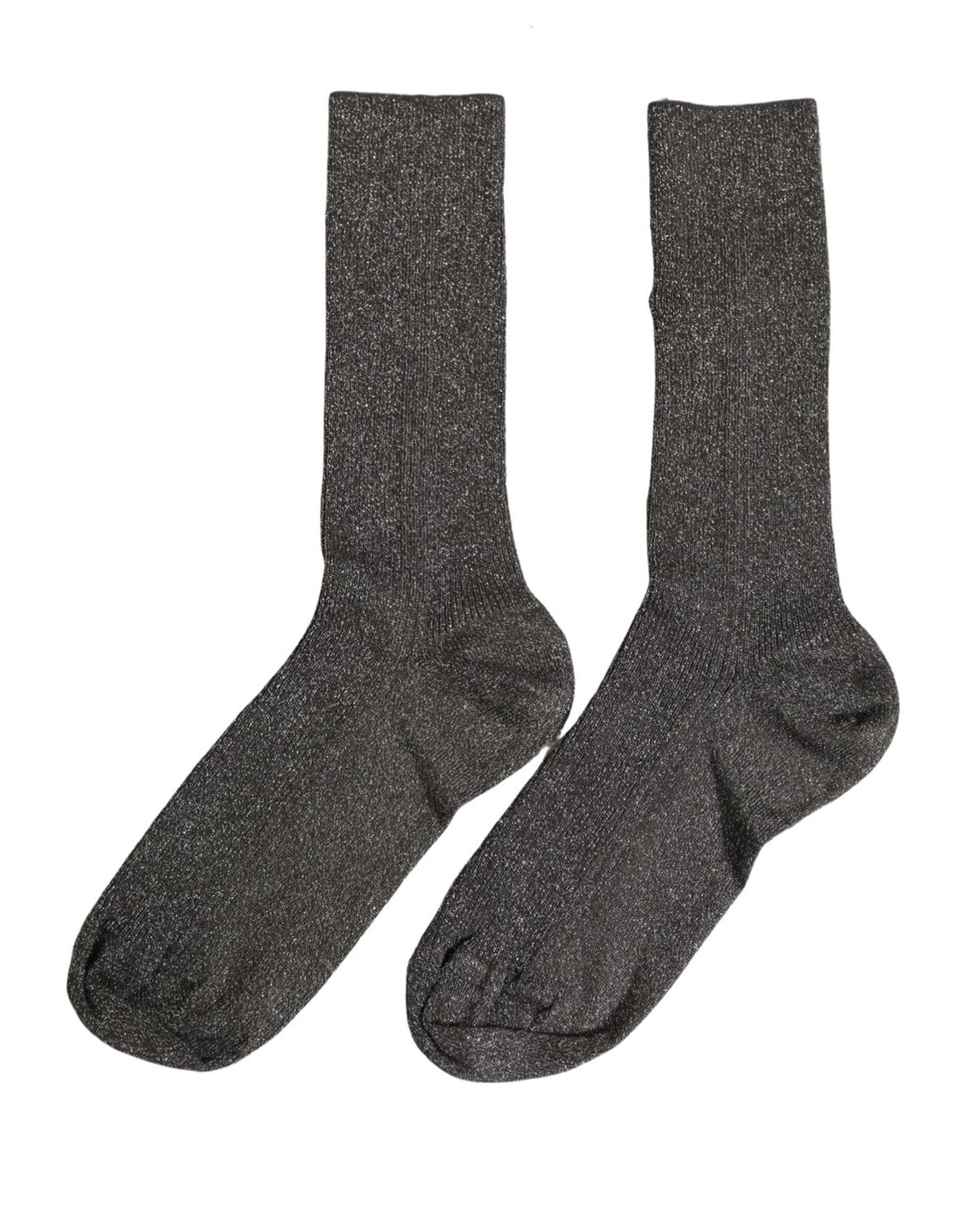 Dark Gray Viscose Logo Mid Calf Accessory Socks