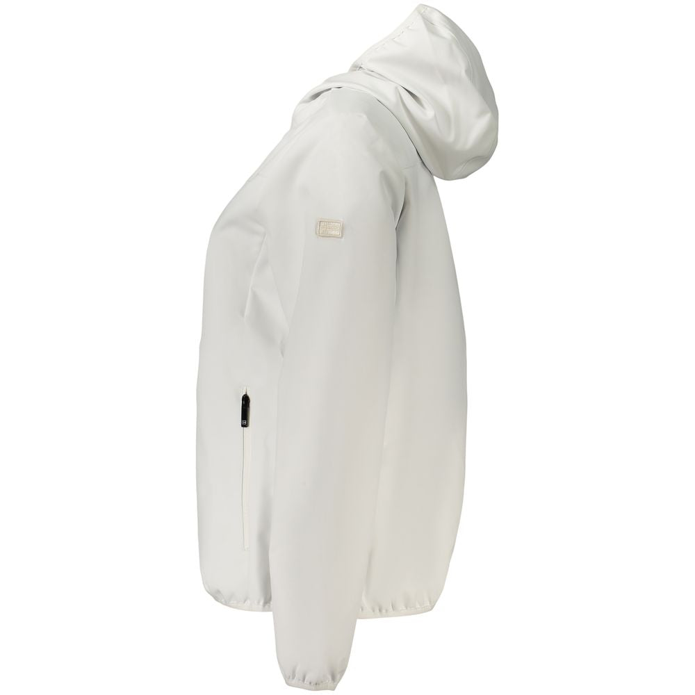 White Polyester Women's Jacket