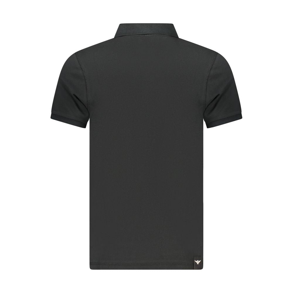 Black Cotton Men's Polo Shirt