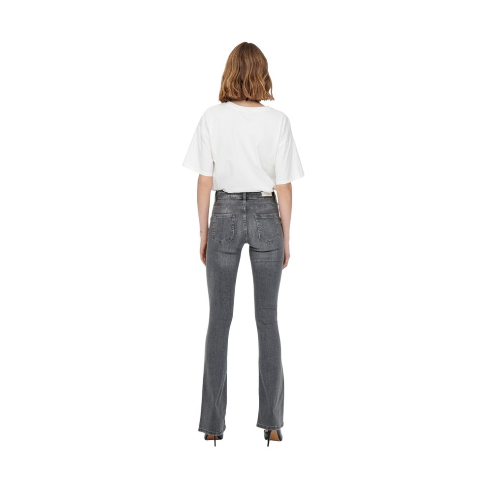 Gray Cotton Skinny Jeans