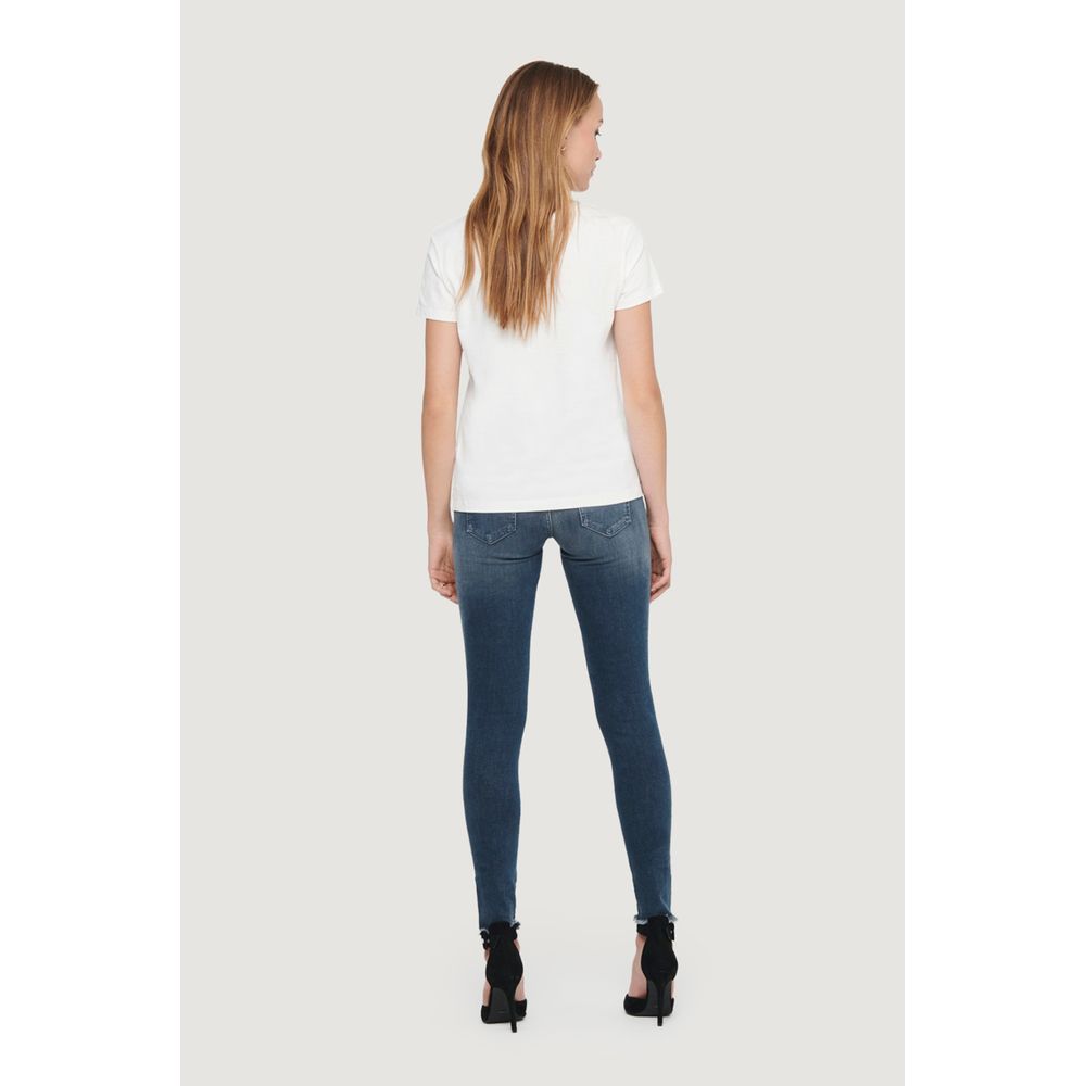 Blue Cotton Skinny Jeans