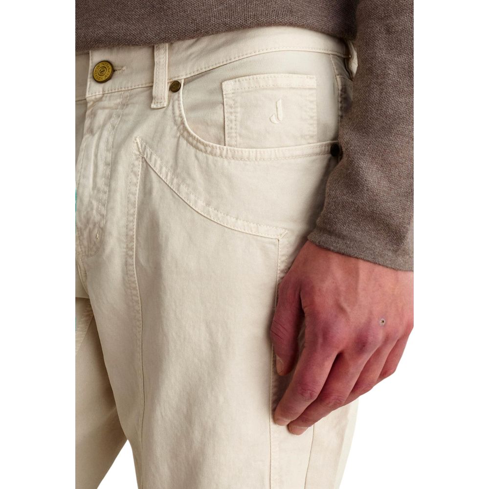 White Elastane Skinny Pants