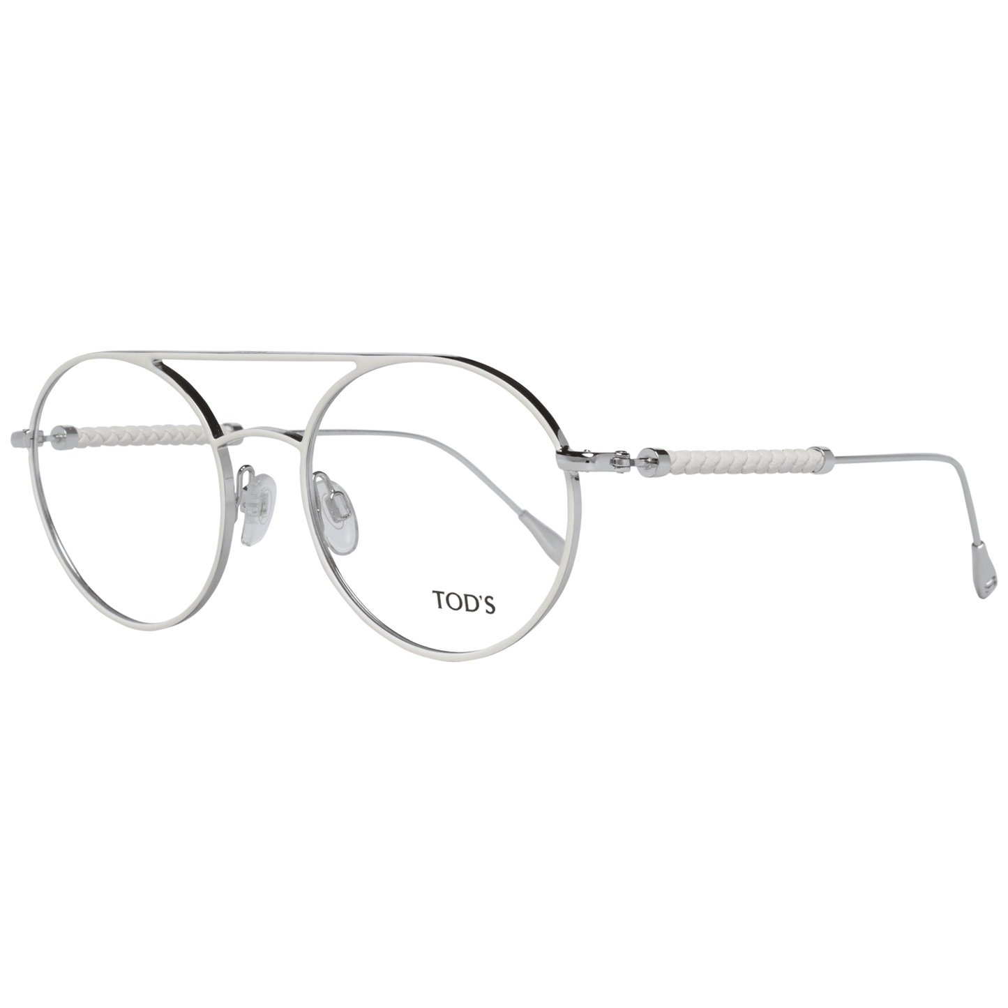 White Metal & Leather Glasses (Frames)