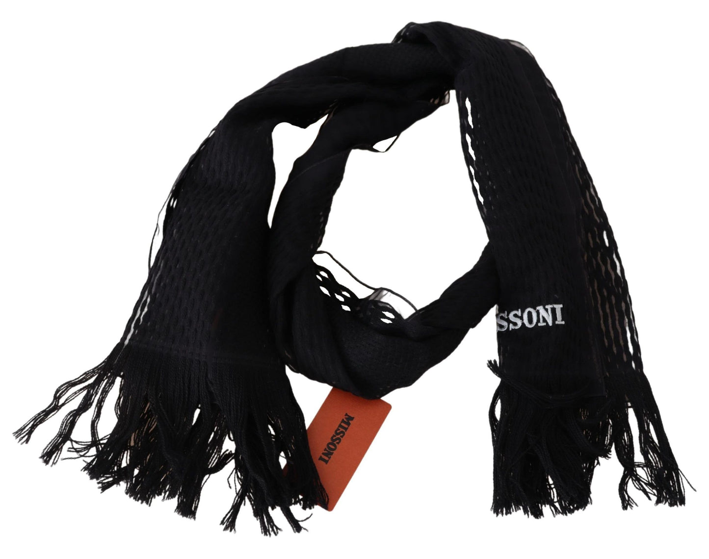 Black Wool Unisex Neck Warmer Wrap Scarf