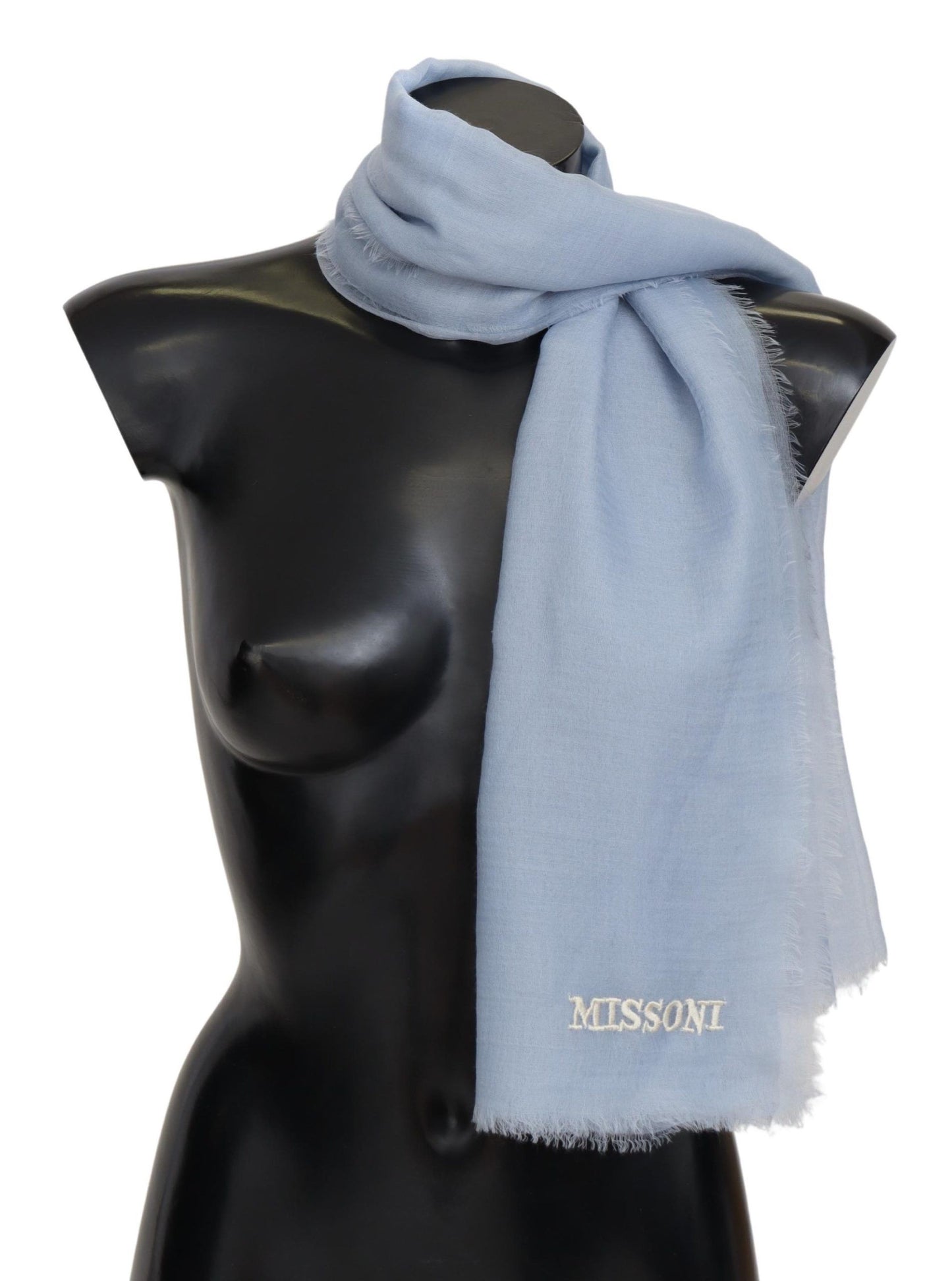 Light Blue Cashmere Unisex Neck Wrap Scarf