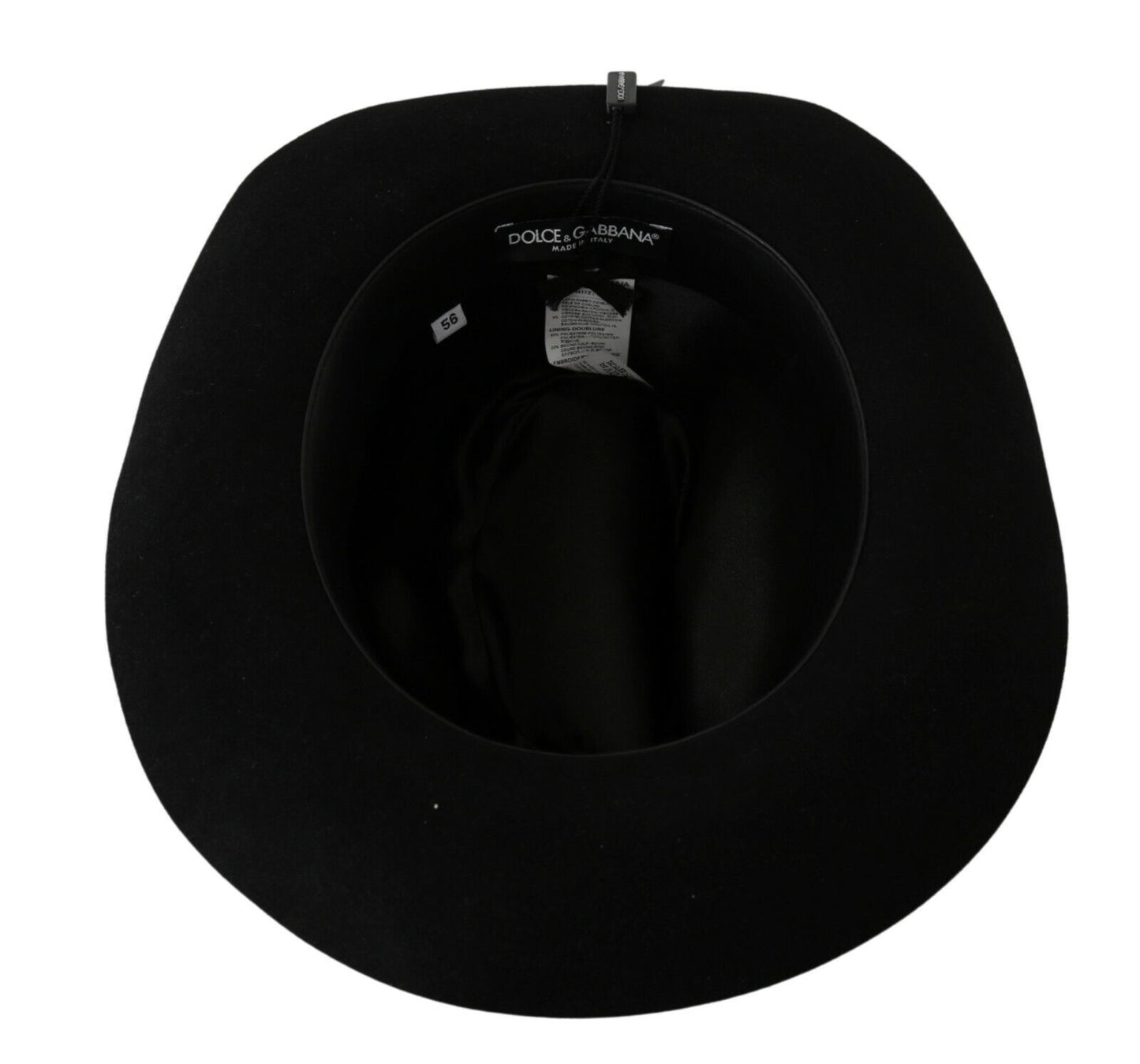Black Lapin Amor Gignit Wide Brim Panama Hat
