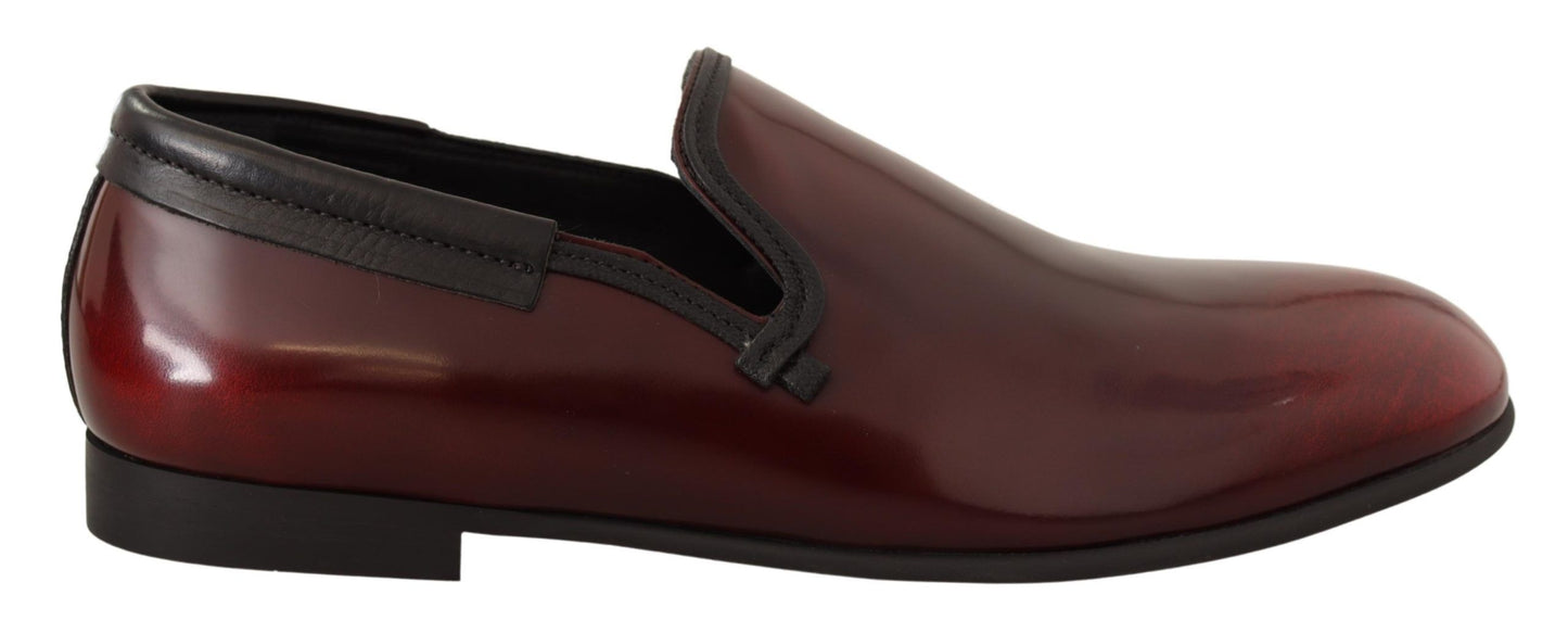 Bordeaux Patent Leather Dress Loafers Shoes