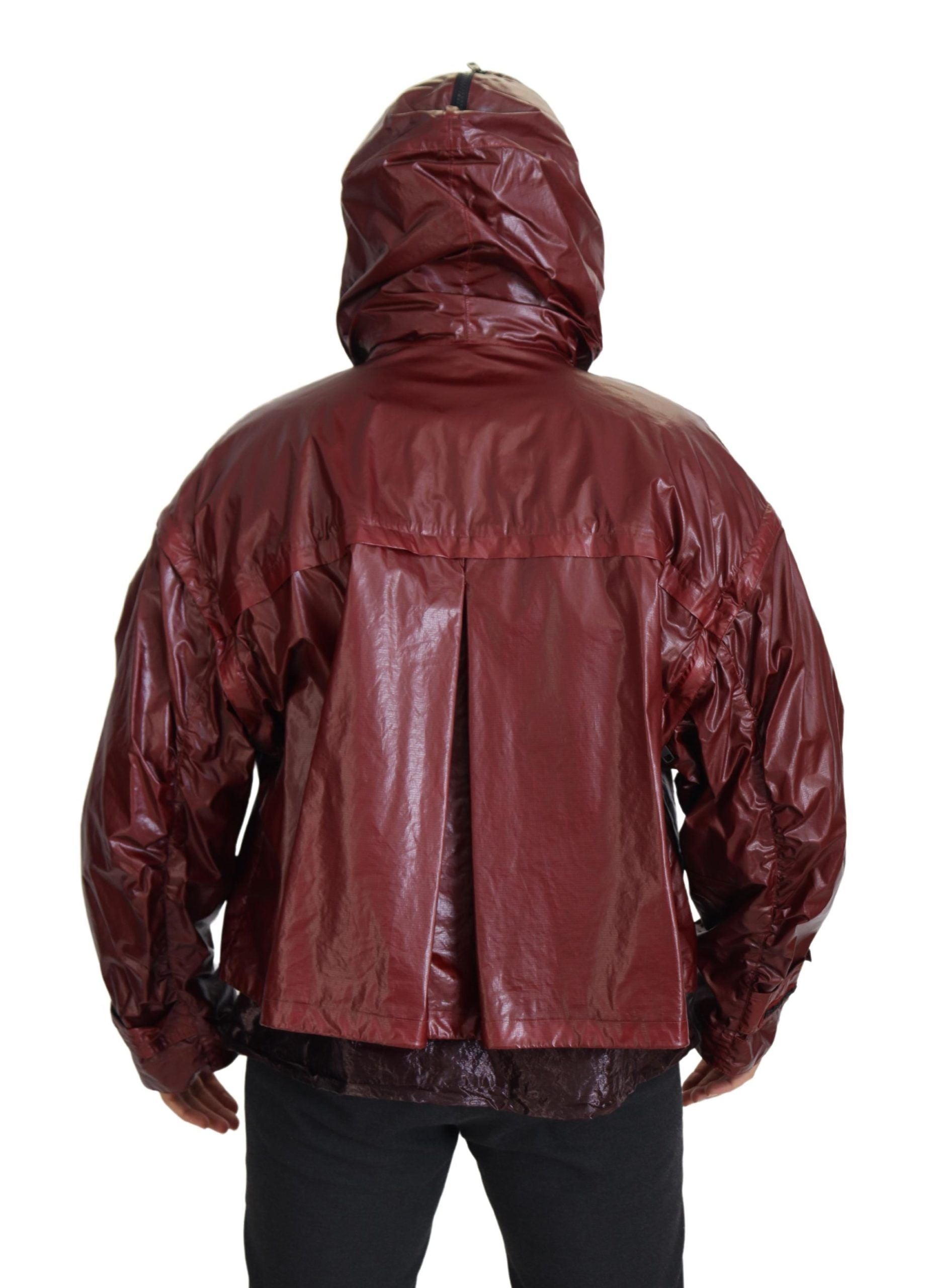 Bordeaux Cotton Hooded Full Zip Jacket