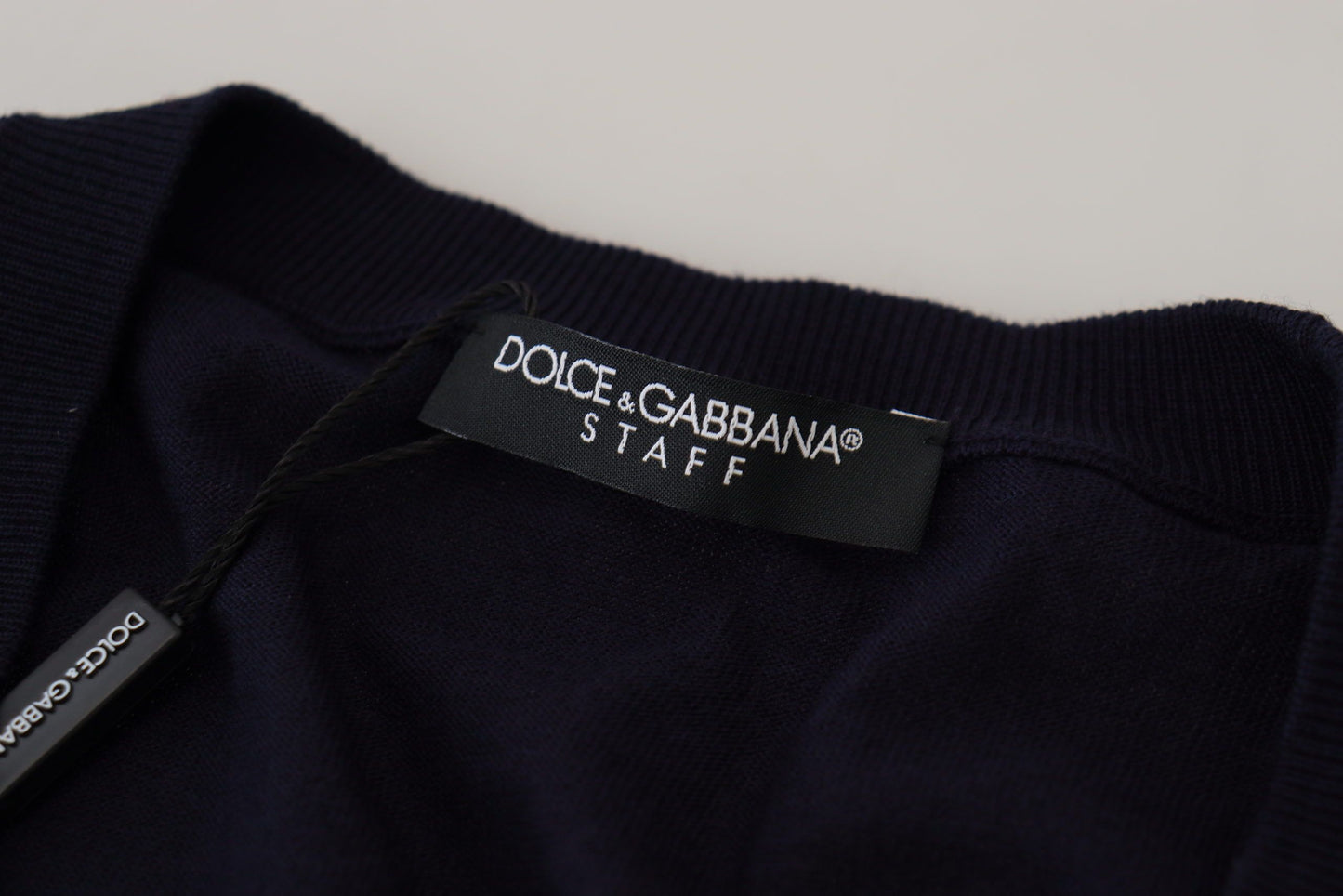 Blue Wool STAFF Down Cardigan Sweater