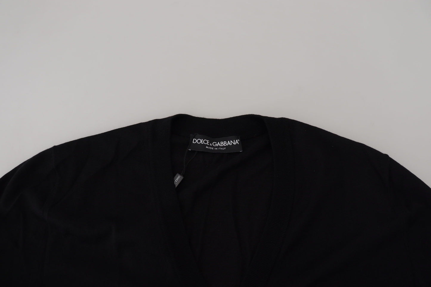 Black Wool Button Down Cardigan Sweater