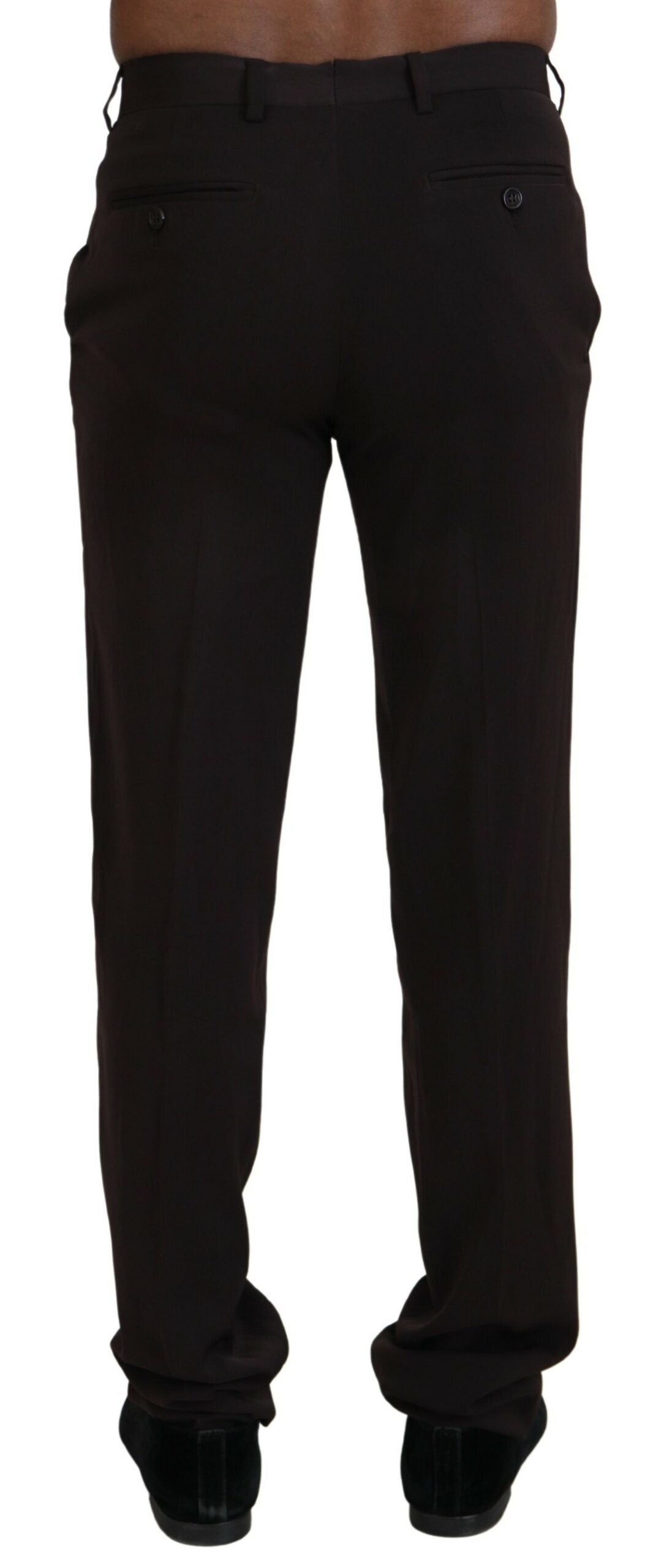Brown Straight Fit Formal Men Pants