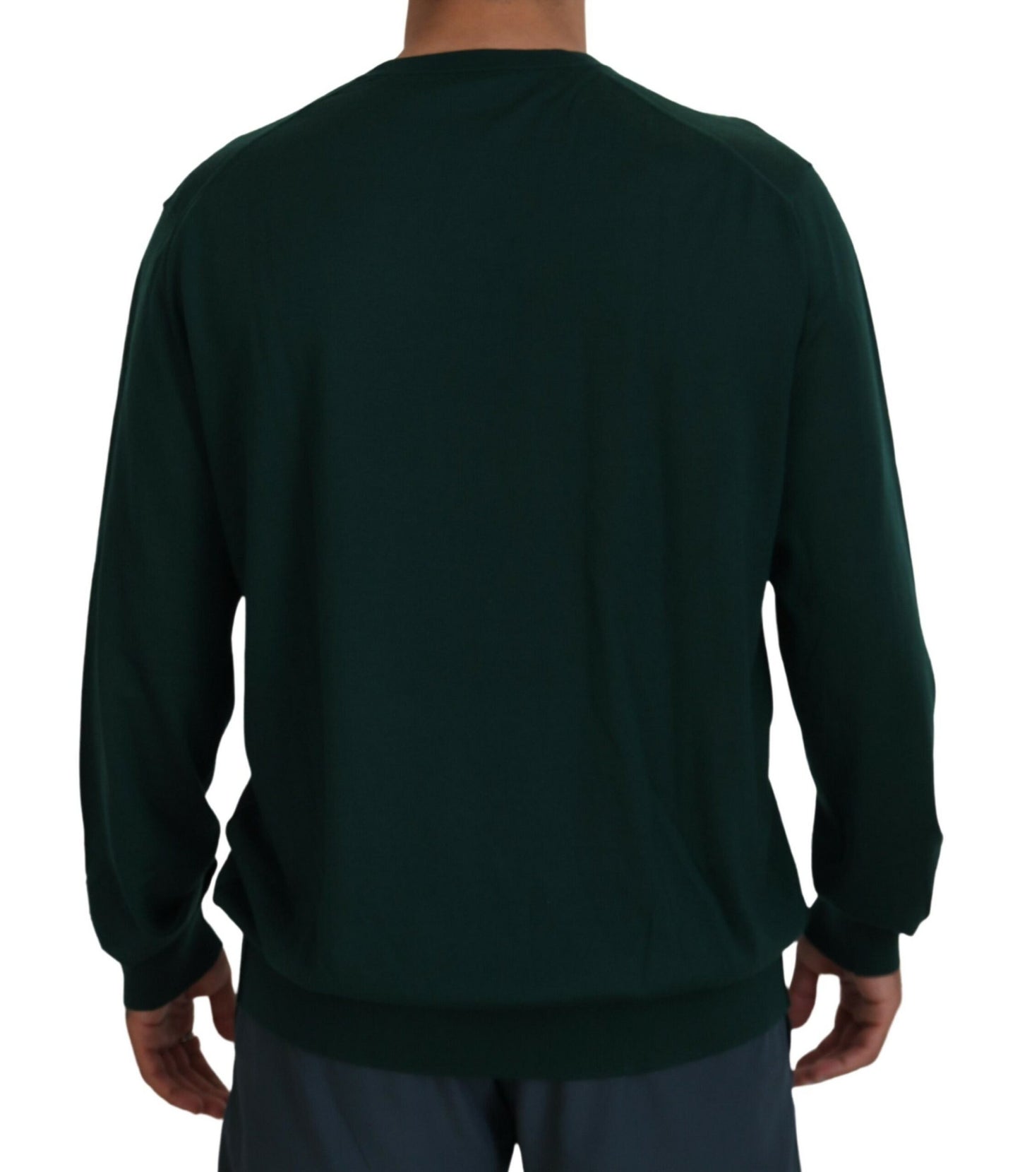 Green Cashmere V-neck Pullover Sweater