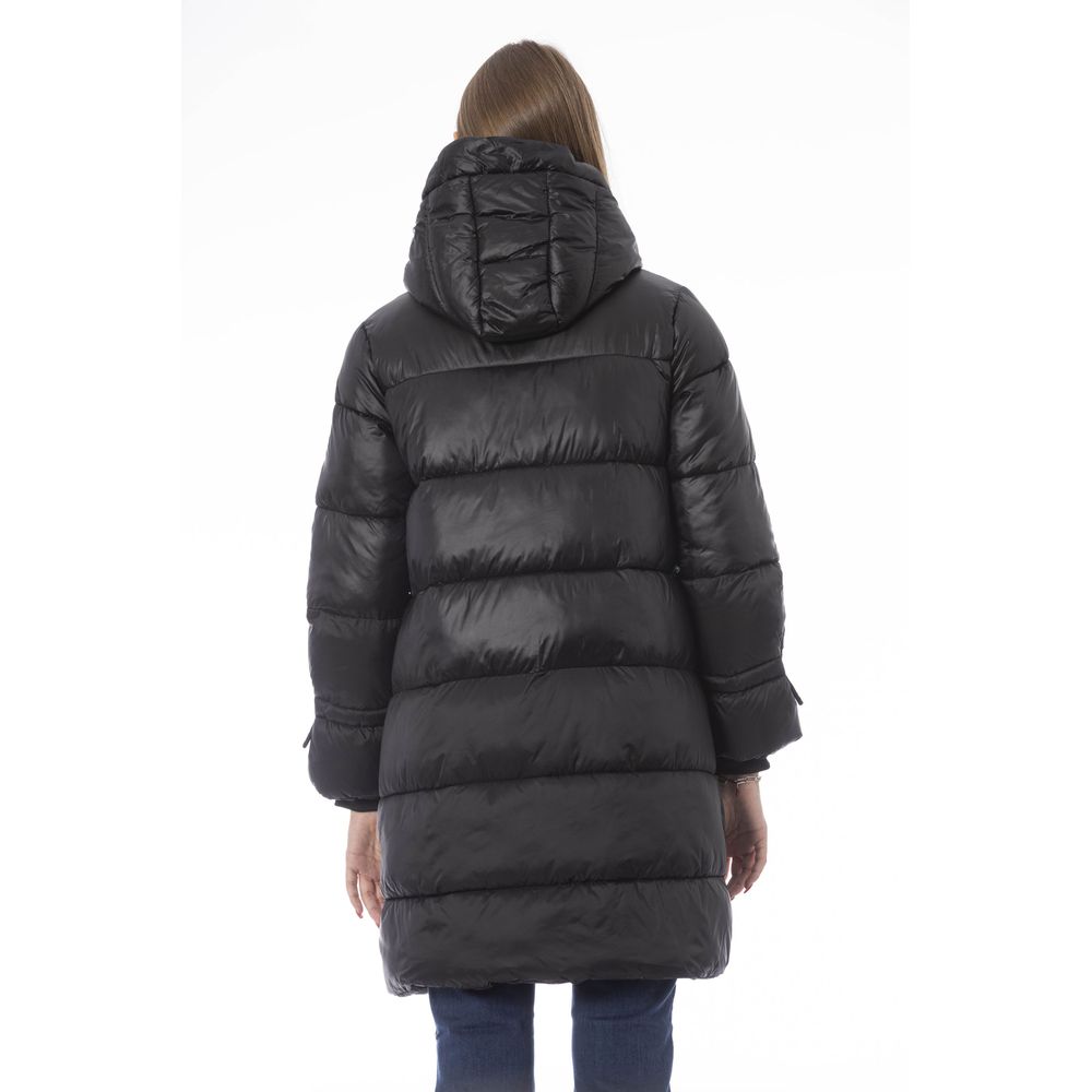 Black Nylon Jacket Coat