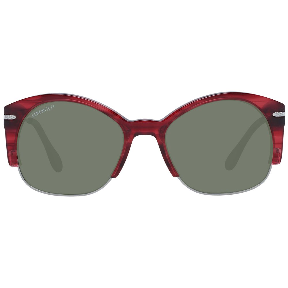 Red Acetate & Metal Sunglasses
