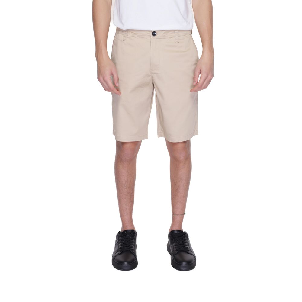 Beige Cotton Bermuda Shorts