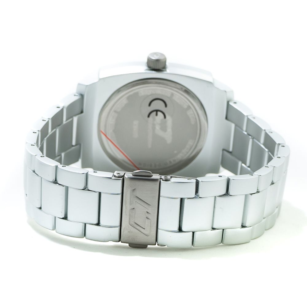 Silver Aluminum Dress Watch