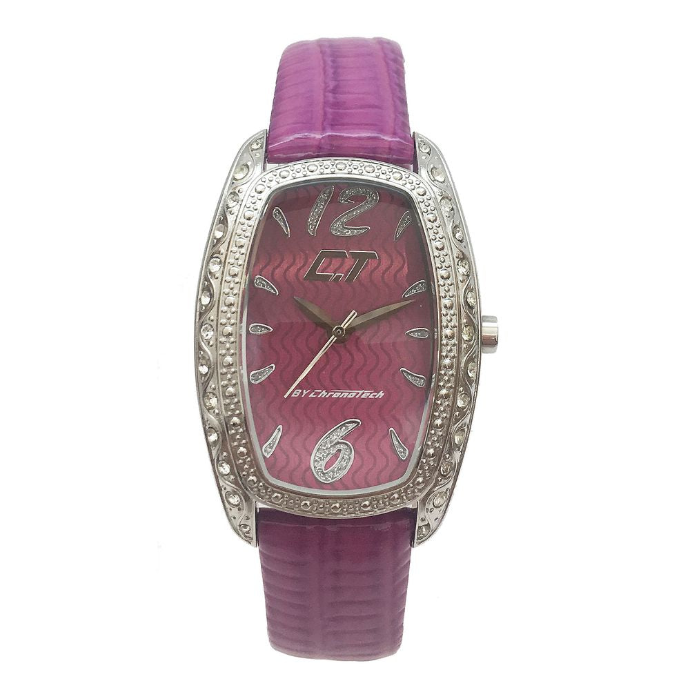 Purple Leather Dress Watch