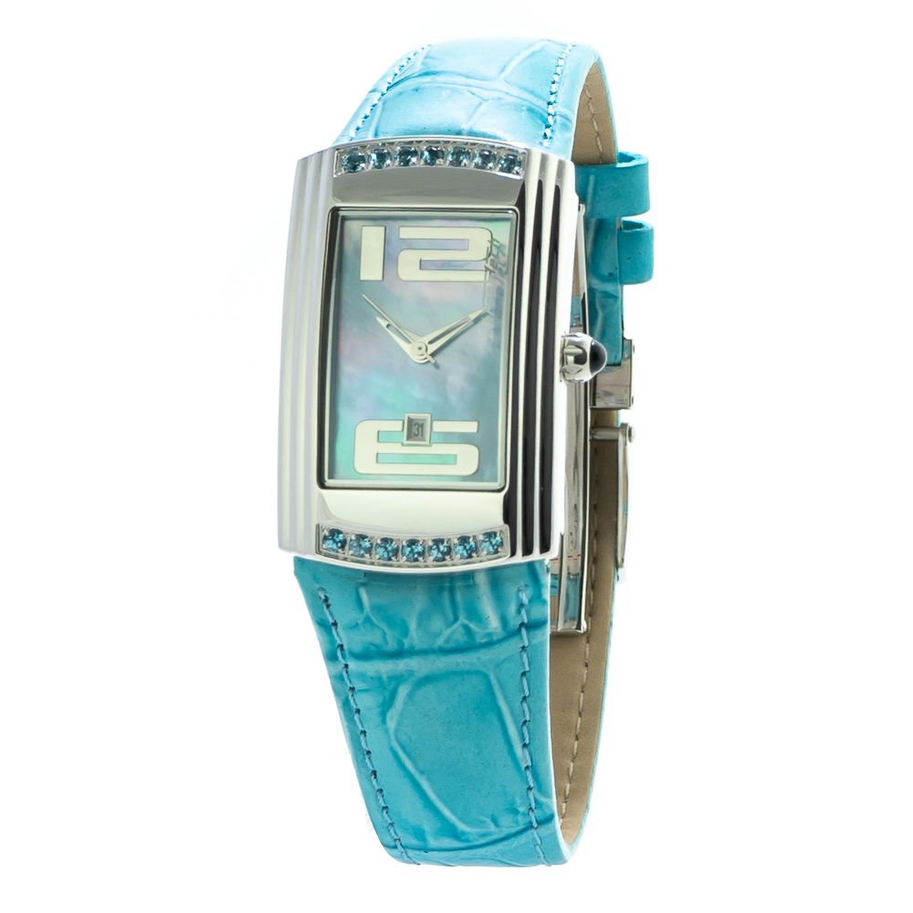 Blue Leather Dress Watch