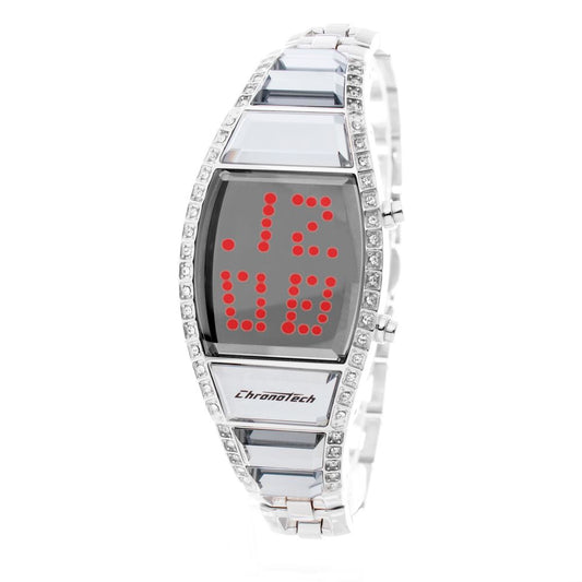 Silver Stainless Steel Digital Watch
