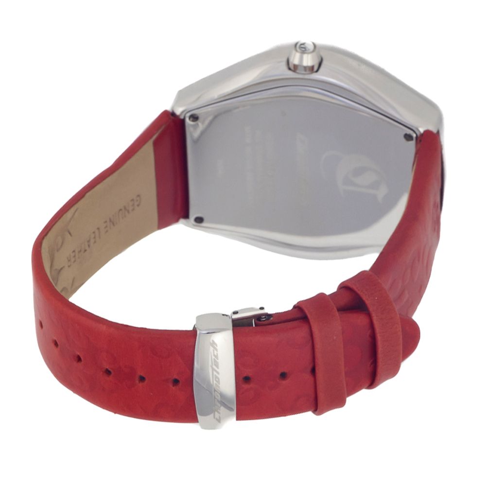 Red Leather Dress Watch