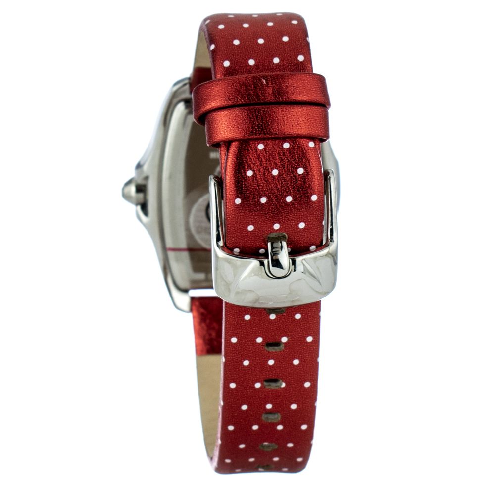 Red Leather Dress Watch