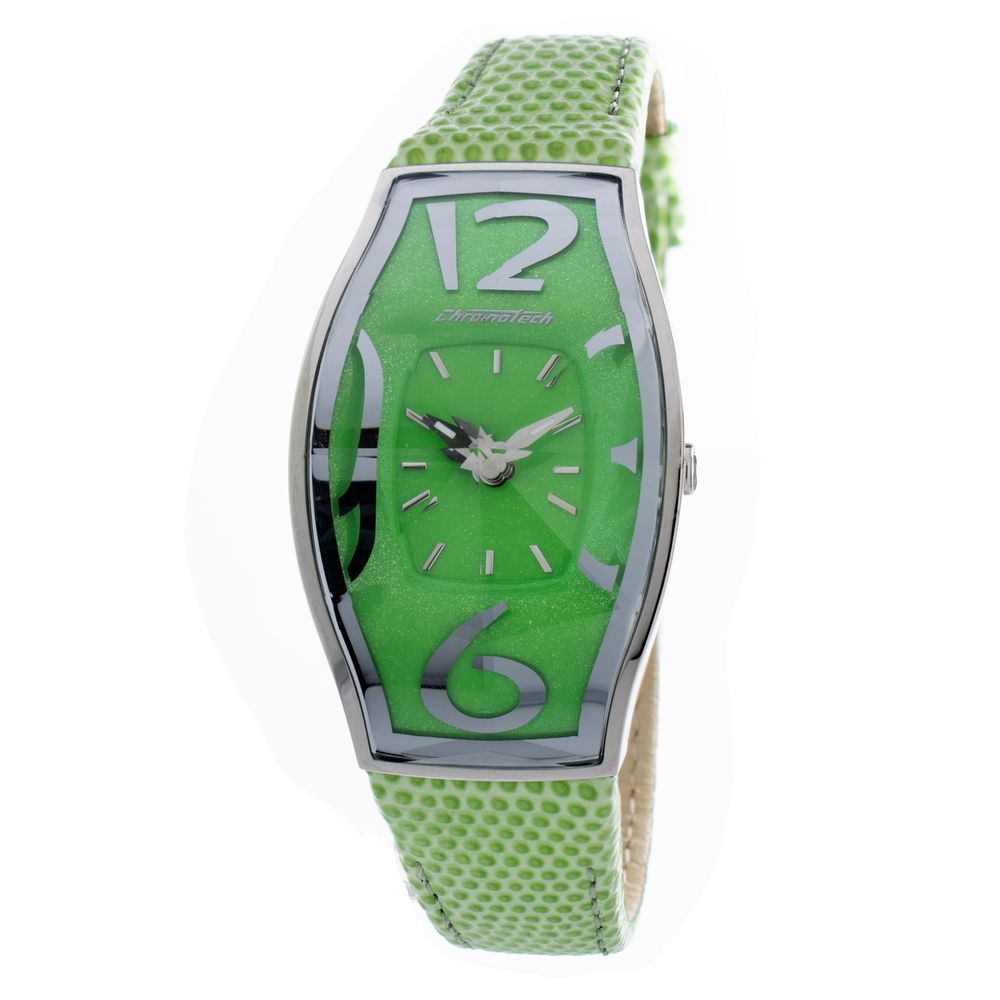 Green Leather Dress Watch