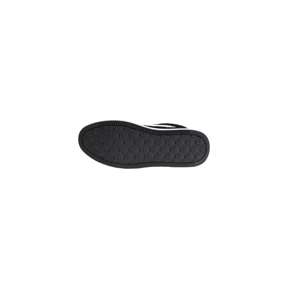 Black Leather Platform Sneakers
