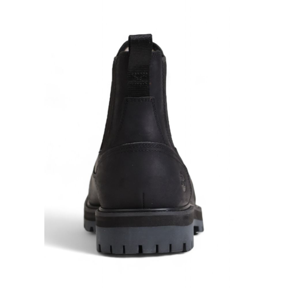 Black Nubuc Leather Boot