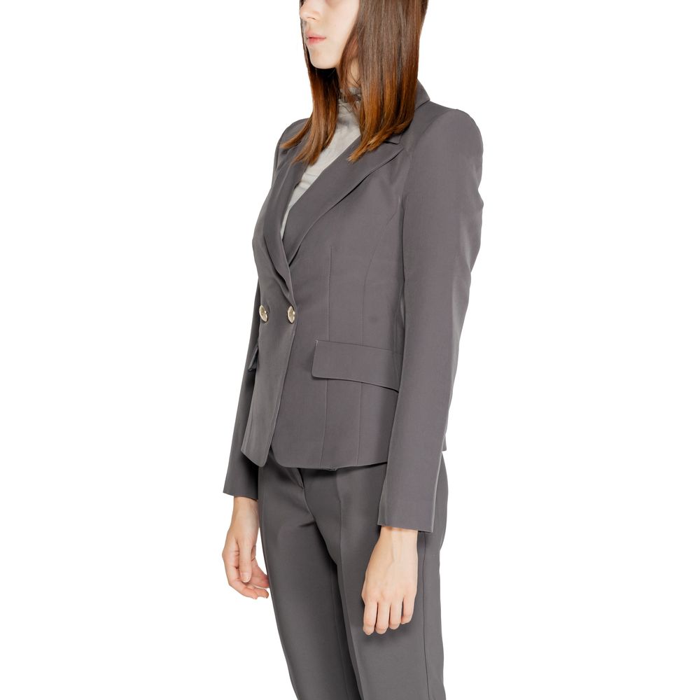 Gray Polyester Blazer