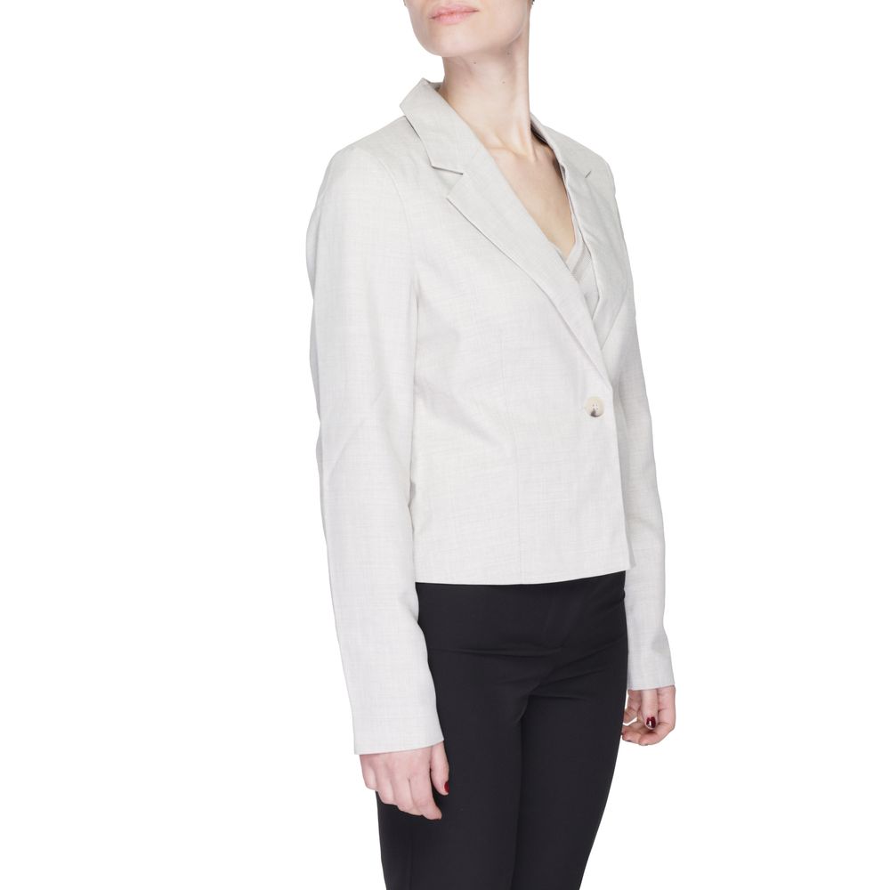 Gray Polyester Blazer