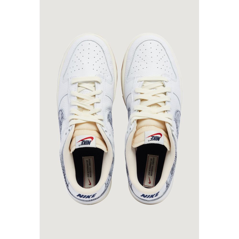 Blue Leather Low Top Sneakers