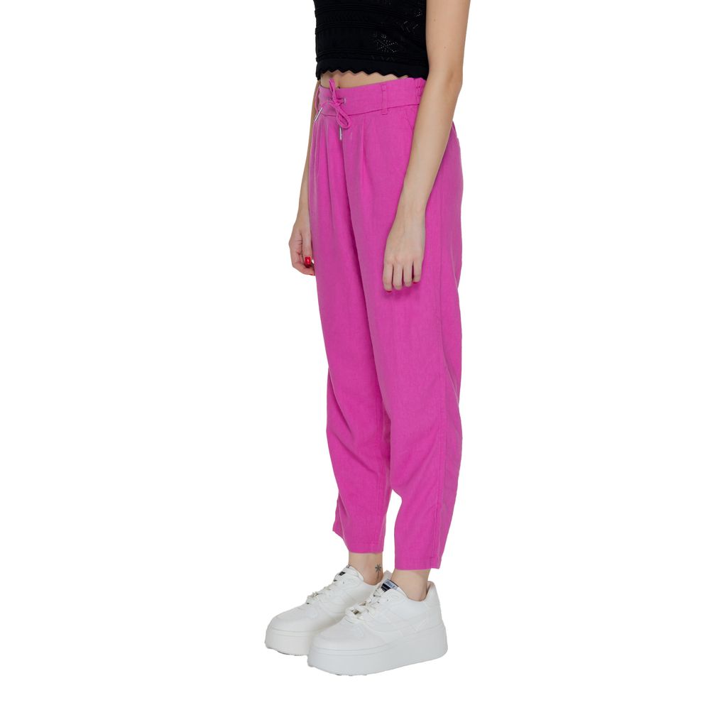 Multicolor Linen Casual Pants
