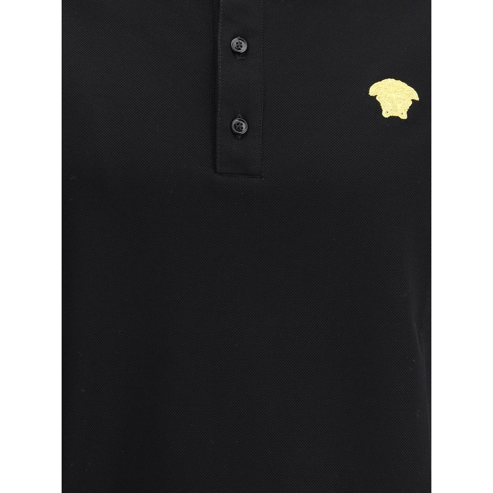 Black Cotton Polo Shirt