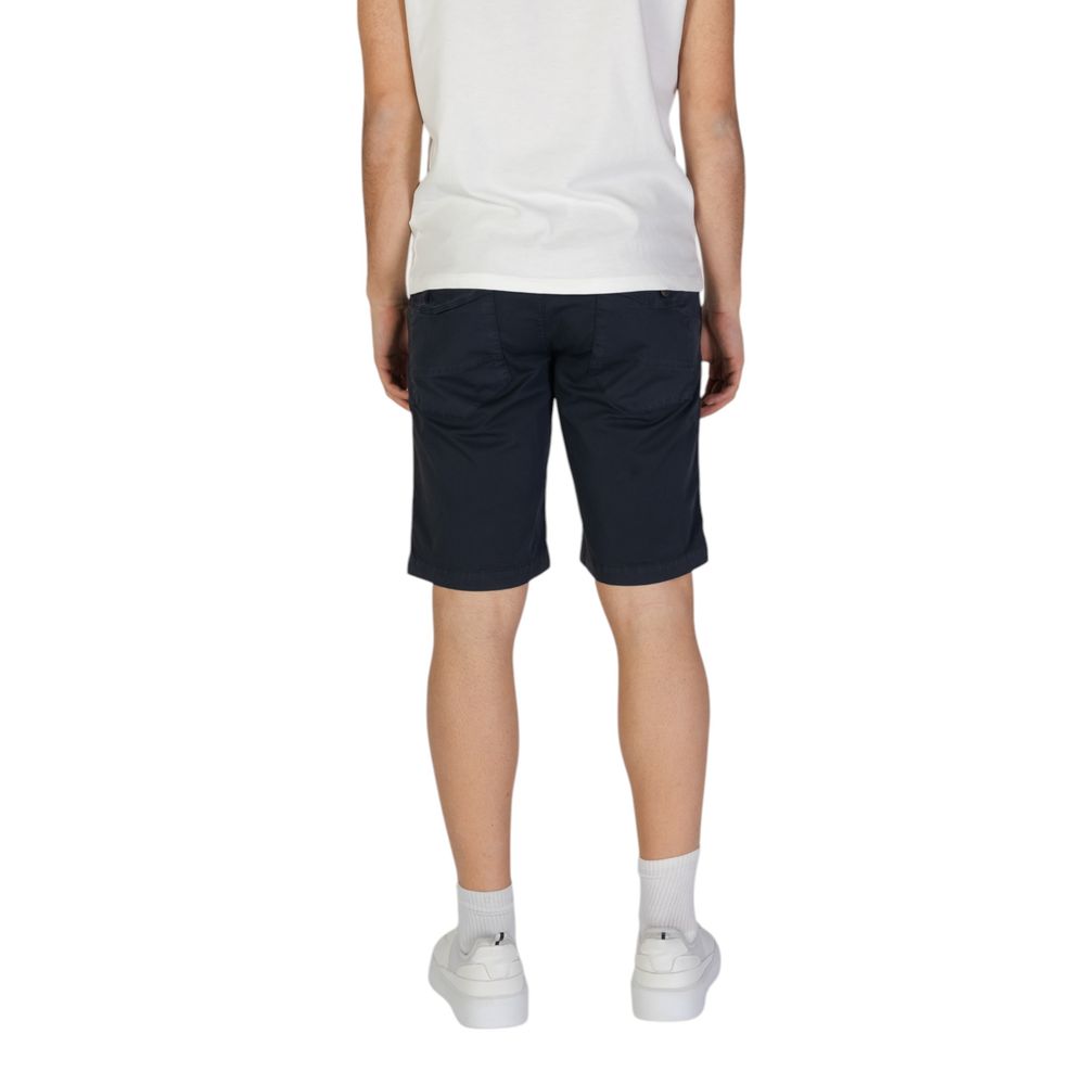 Blue Cotton Bermuda Shorts