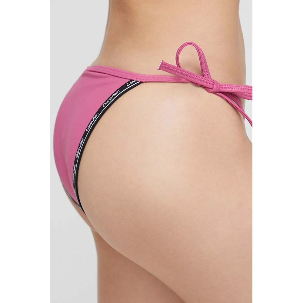 Pink Polyester Swim Briefs