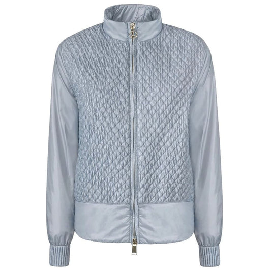 Light Blue Nylon Women Jacket