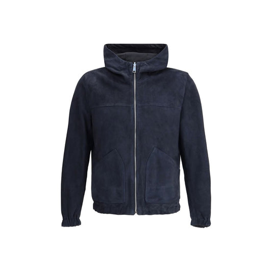 Blue Calf Leather Bos Taurus Shell Jacket