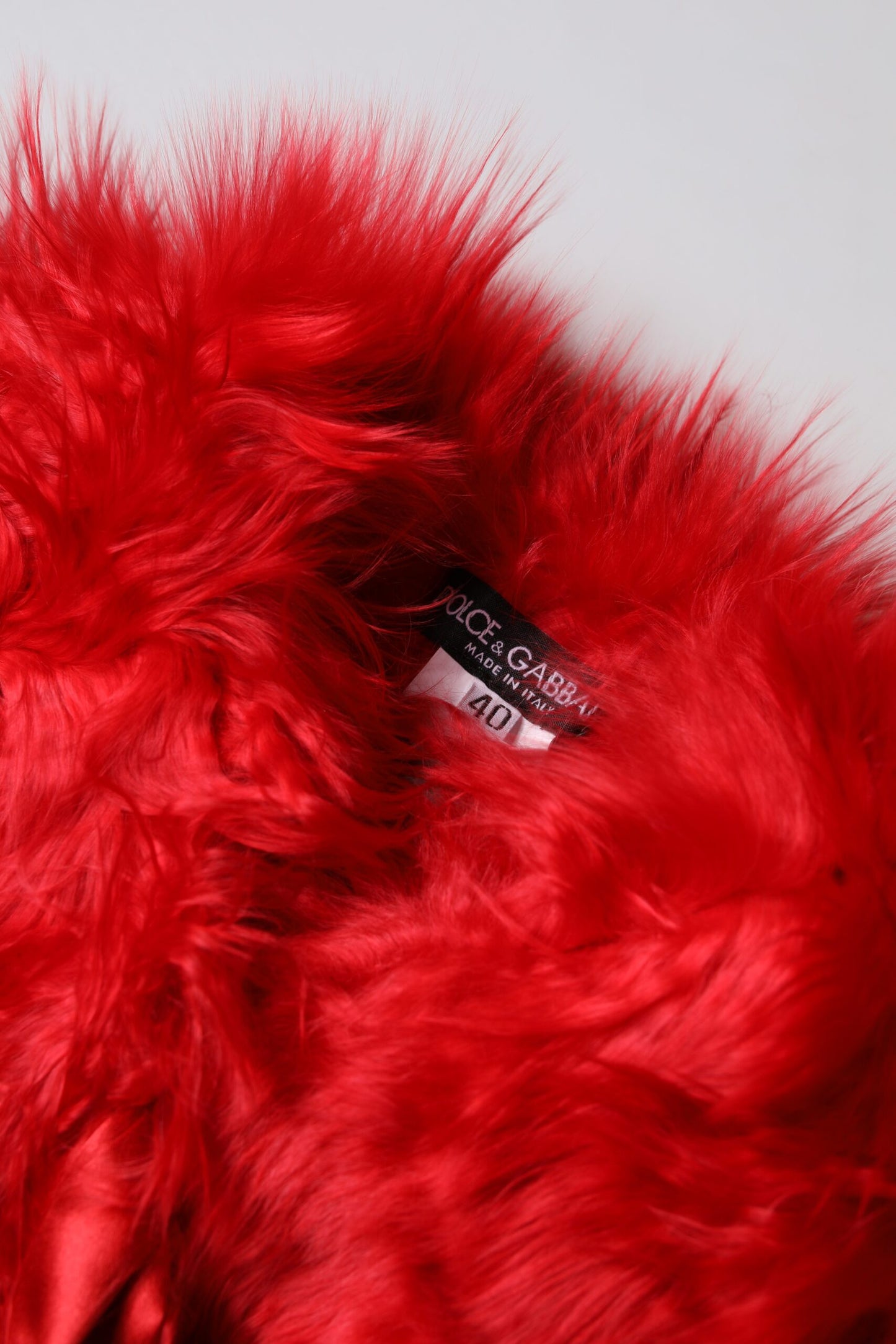 Red Alpaca Fur Women Neck Warmer Winter Scarf