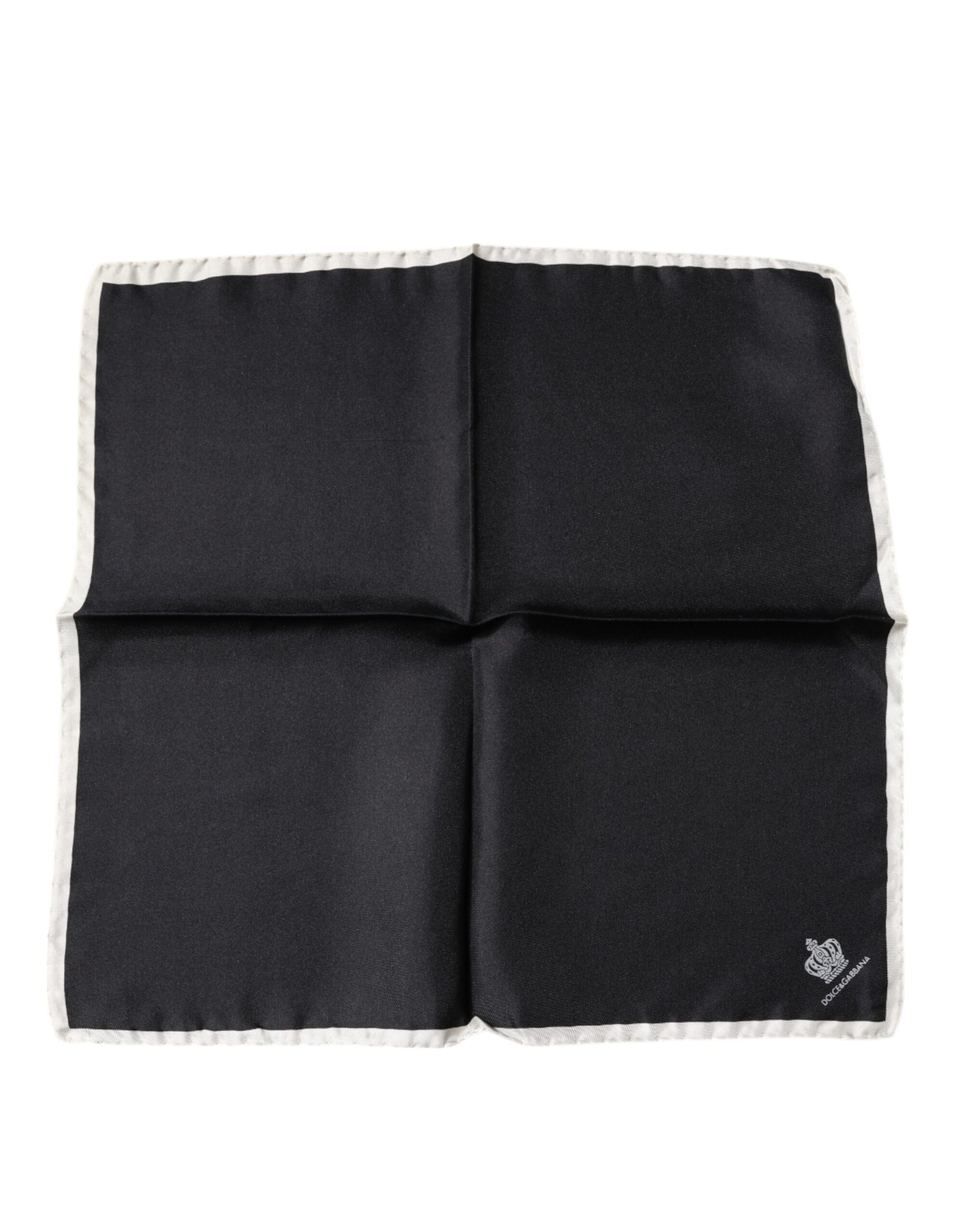 Black Crown Logo Square Handkerchief Scarf