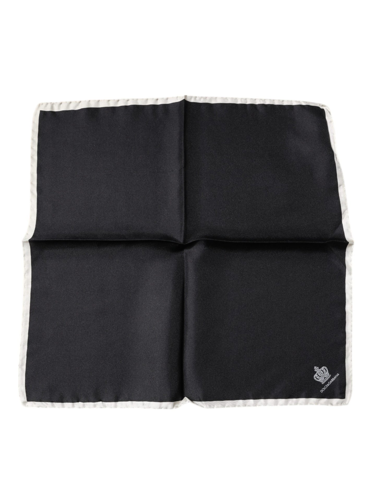 Black Crown Logo Square Handkerchief Scarf