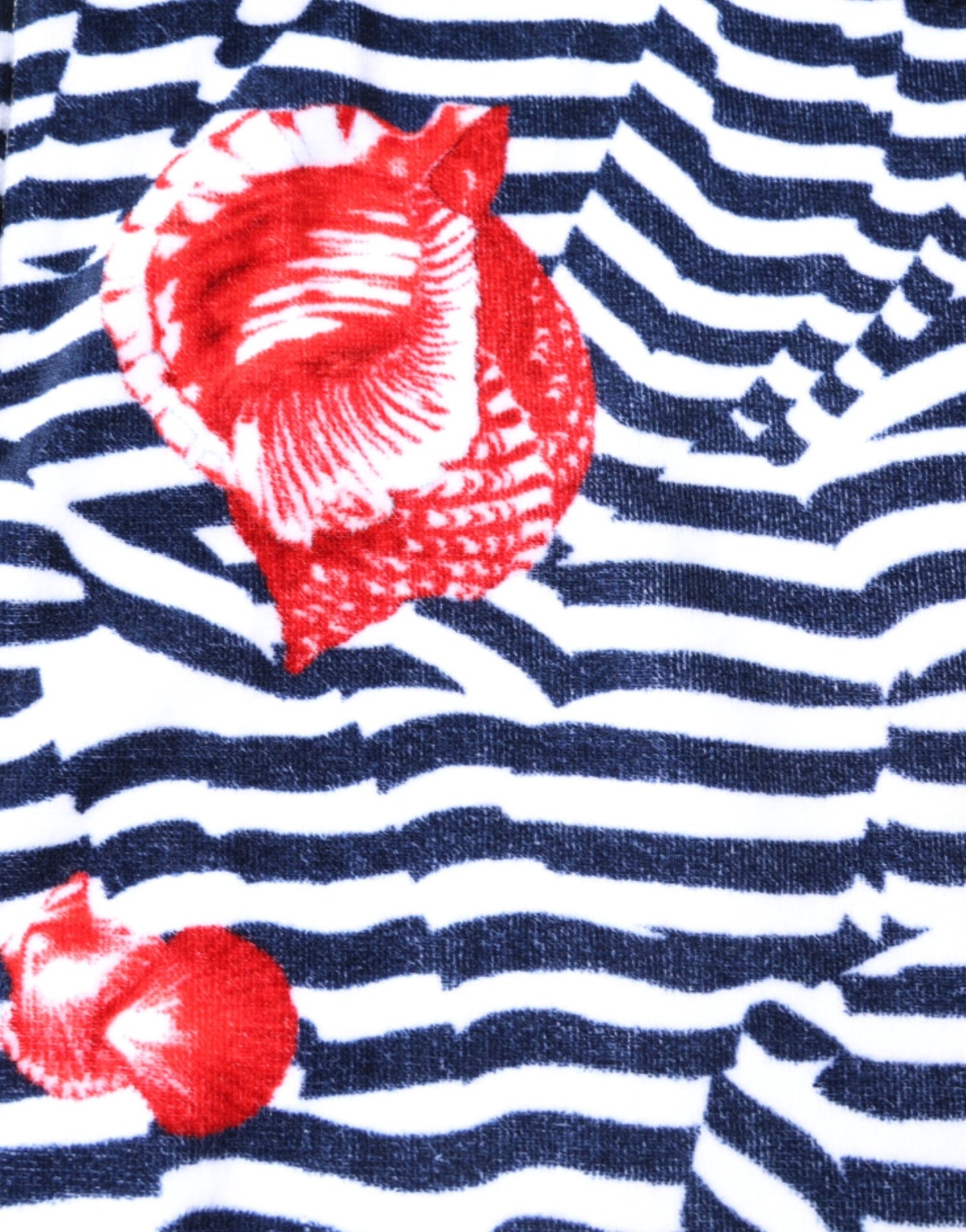 Multicolor Stripes Seashells Beach Towel