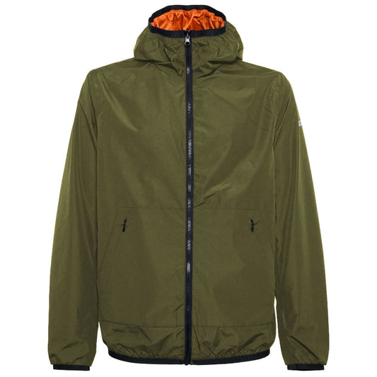 Green Nylon Men's Reversible Jacket