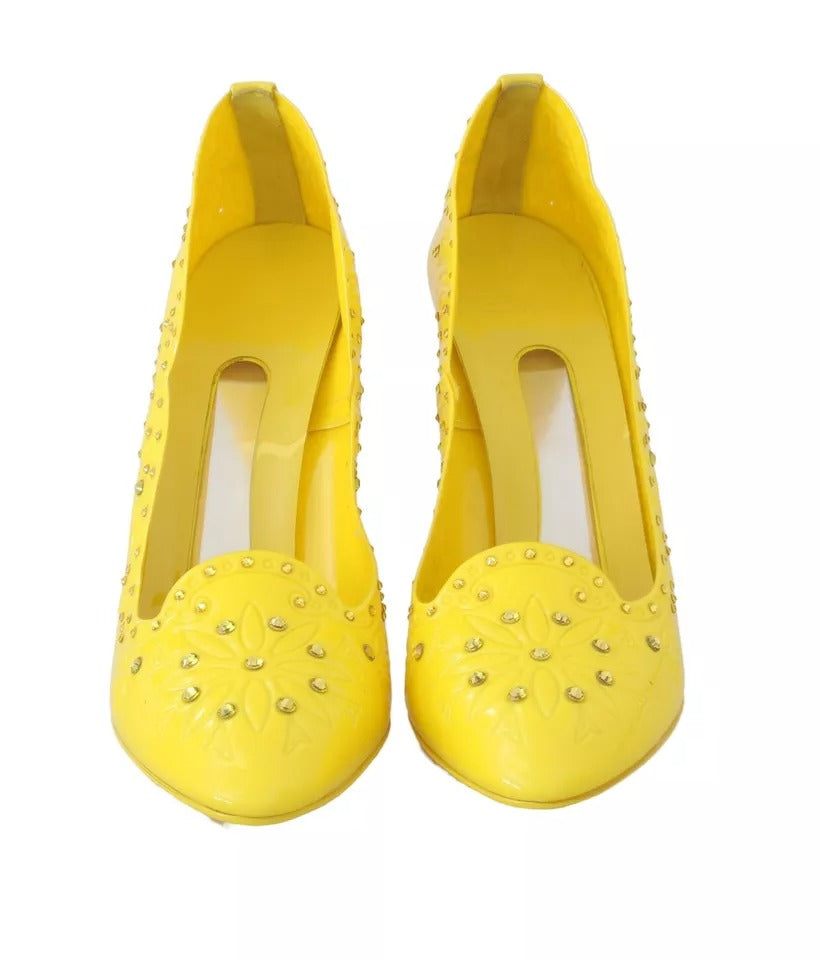 Yellow Crystal Heels CINDERELLA Shoes
