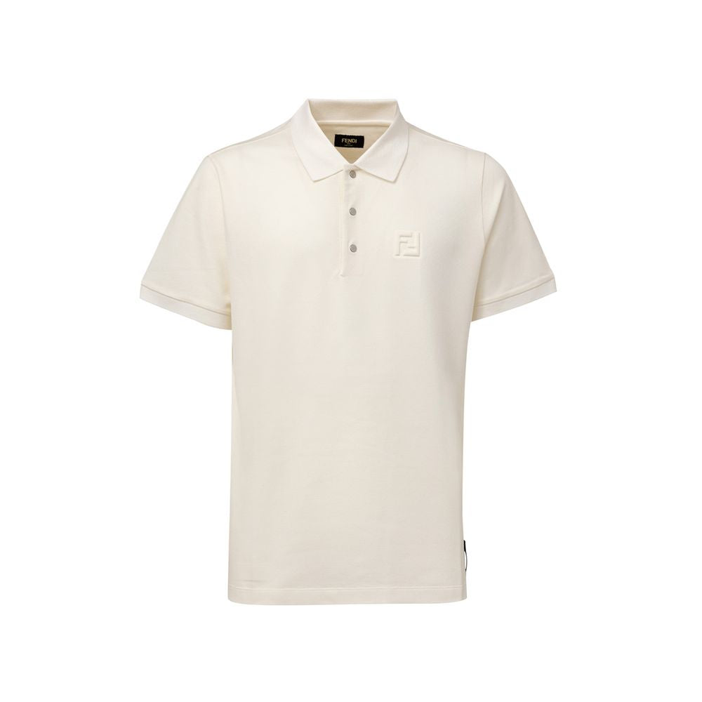 White Cotton Polo Shirt