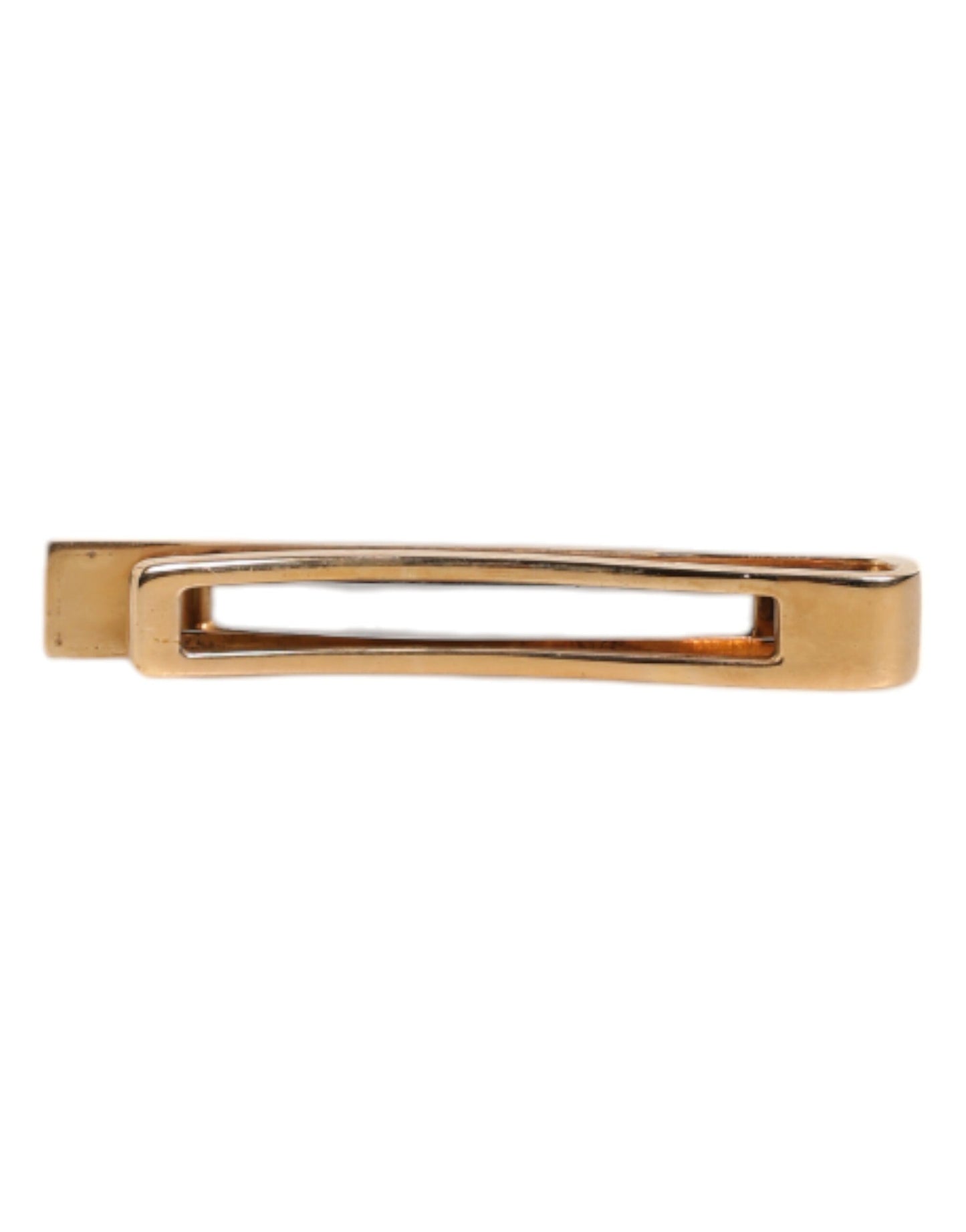 Black Sapphire Gold Tone Brass Tie Clip Bar