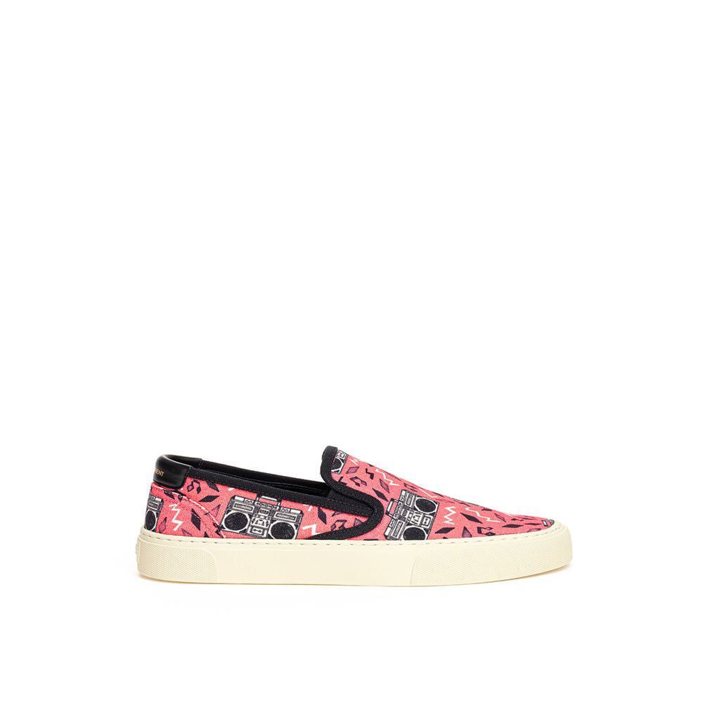 Pink Cotton Platform Sneakers