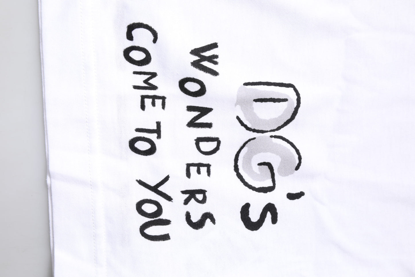 White Short-Sleeved Printed Jersey T-shirt