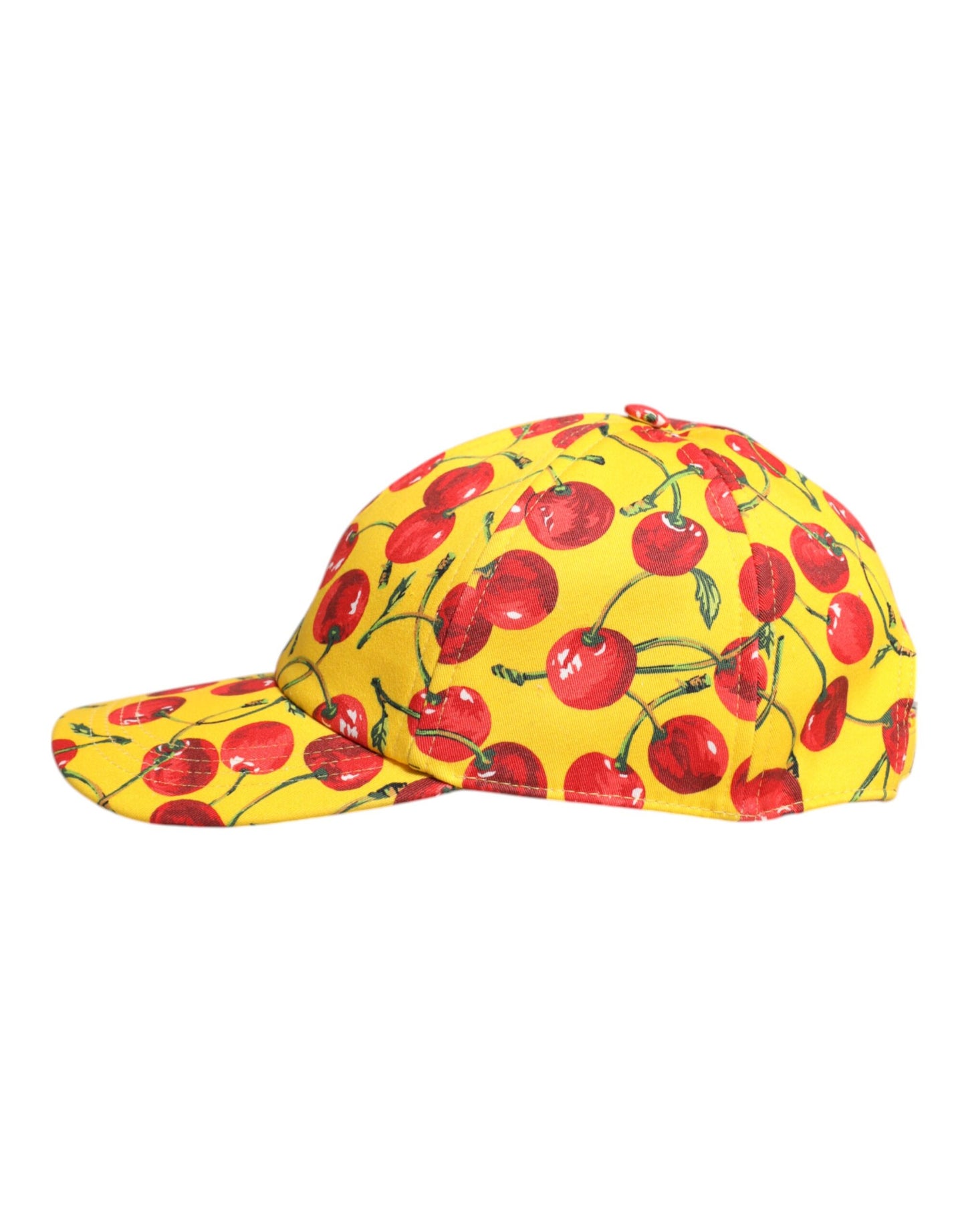 Yellow Cotton Printed 6 Panels Baseball Cap