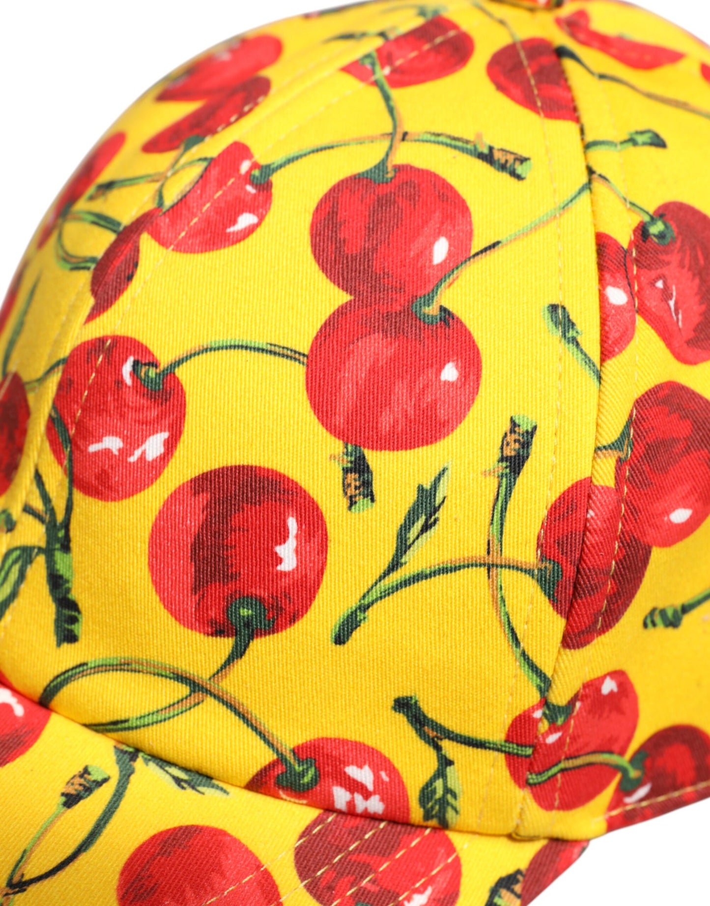 Yellow Cotton Printed 6 Panels Baseball Cap