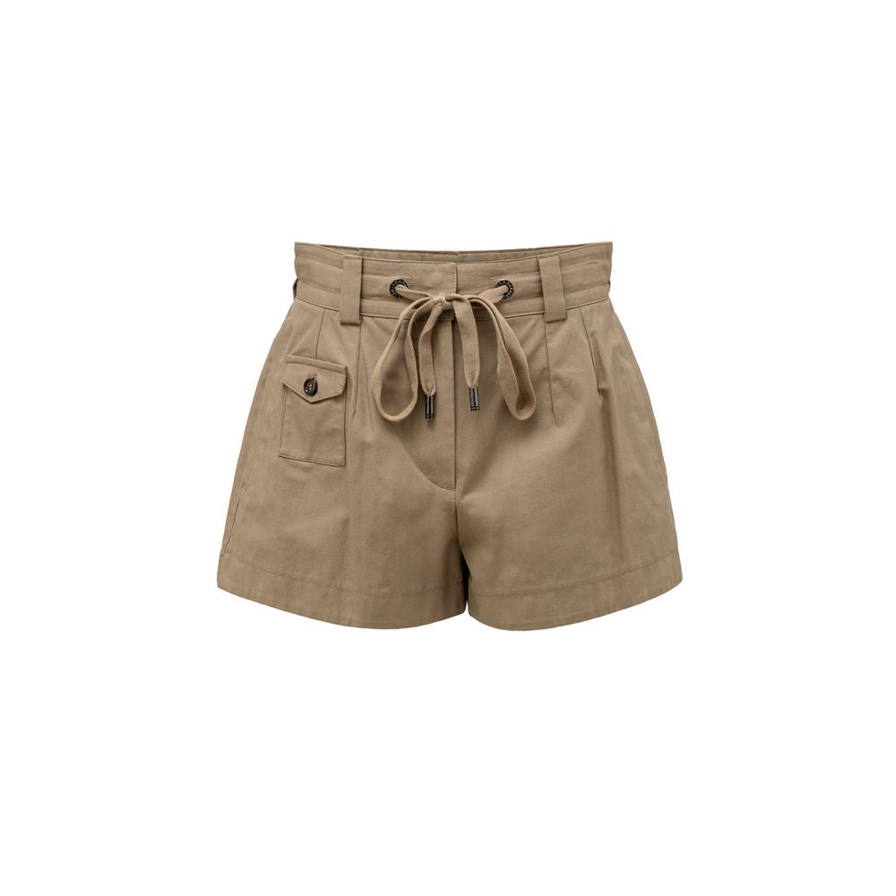 Beige Cotton Bermuda Shorts